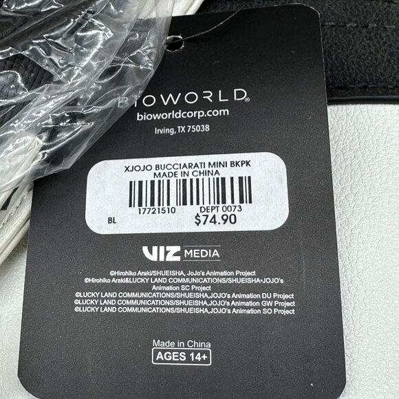 Bioworld Mini Backpack JOJO's Bizarre Adventure Golden Wind Floral Multicolor - Picture 6 of 10